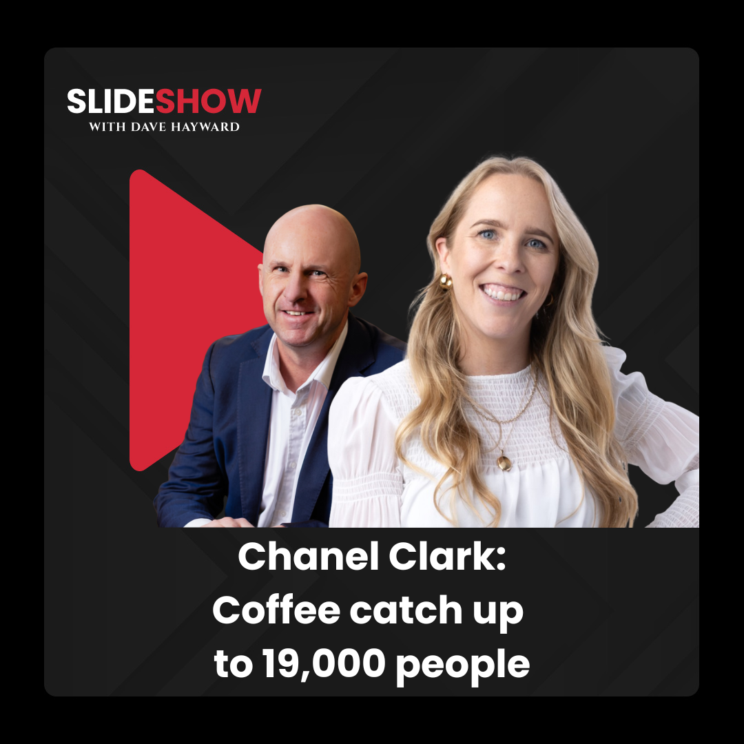 Chanel Clark on Slideshow with Dave Hayward: coffee catch up to 19,000 people