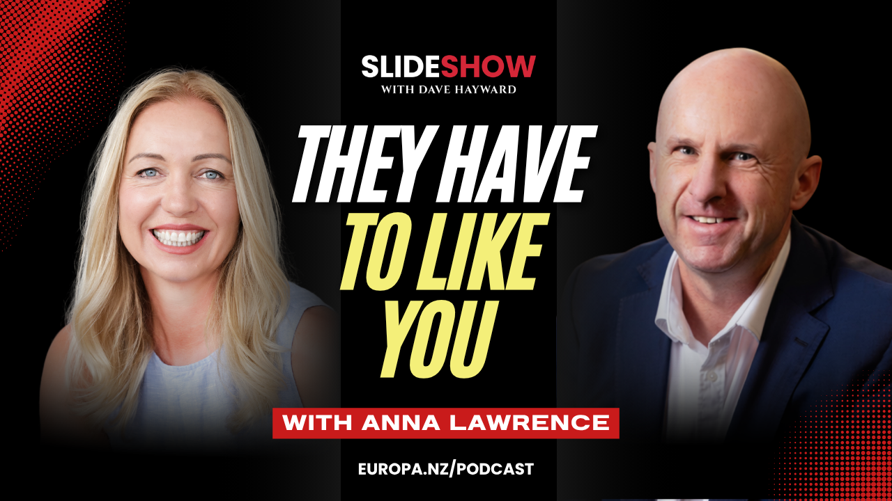 Anna Lawrence and Dave Hayward on Slideshow with Dave Hayward: they have to like you